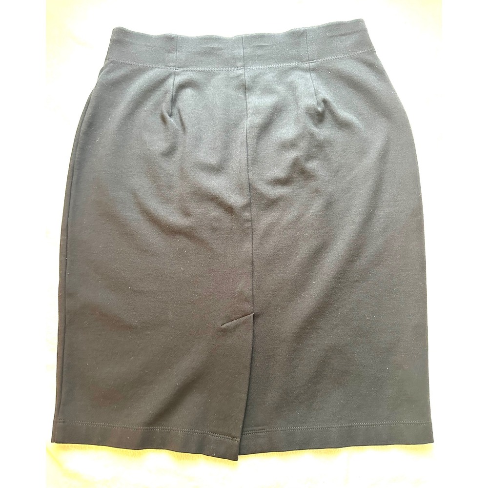 Eileen Fisher Pencil Skirt Womens PP Black Italian Fabric Workwear Quiet Luxury - Picture 2 of 5